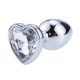 Sexbox metal anal plug heart-shaped, with stone Ø34mm