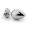 Sexbox metal anal plug heart-shaped, with stone Ø34mm