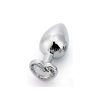 Sexbox metal anal plug heart-shaped, with stone Ø34mm