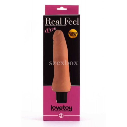 Real Feel Cyberskin natúr vibrátor 17,5cm