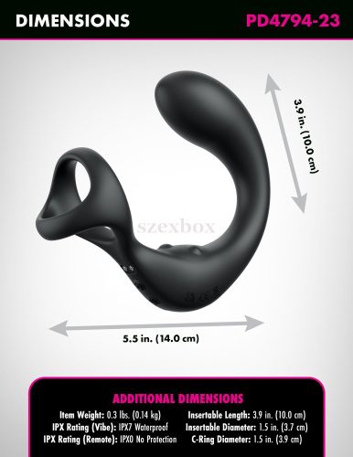 Mágikus prosztatamasszírozó vibrátor extrákkal