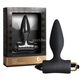 Petit Plug - anál dildó vibrátorral (fekete)